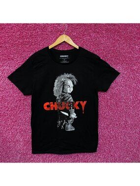 Chucky Black and White Portrait Tshirt size medium